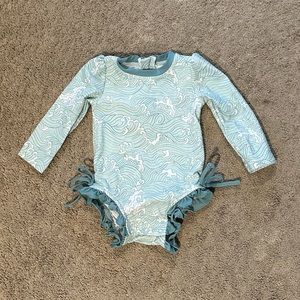 Caden Lane long sleeve swimsuit, 6-12 M